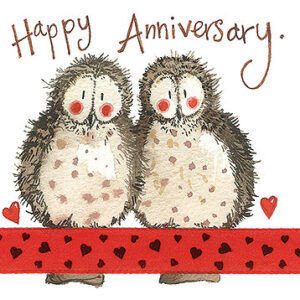 little Anniversary Owls Anniversary Card