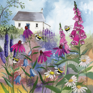 Bee Garden Blank card (square)
