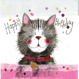Cat & Collar Birthday Card