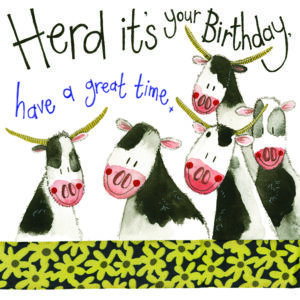 Dairy Herd Cow Birthday Card