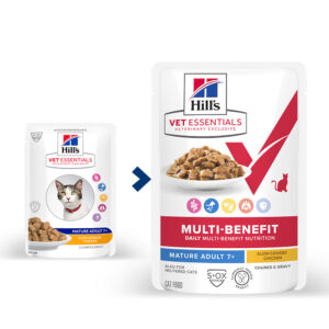 Hills Vet Essentials Multi-Benefit Mature Pouches Box of 12