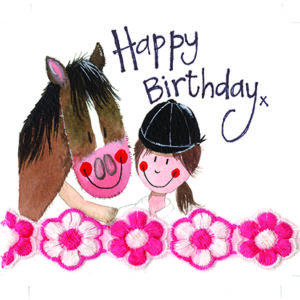 little Horse & Rider Birthday Card