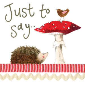 Just Toadstool Hedgehog Little Note Card