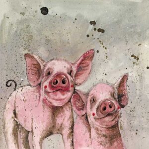 Piglets Blank Card (square)