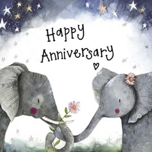 little Starlight Elephant Anniversary Card