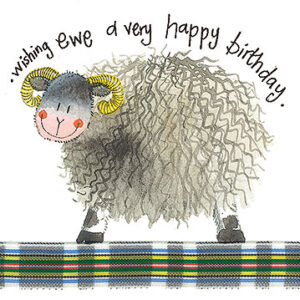 little Wishing Ewe Happy Birthday Card